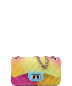 Cute Modern Tender Rainbow Jelly Crossbody Bag JP-068RAINBOW 2
